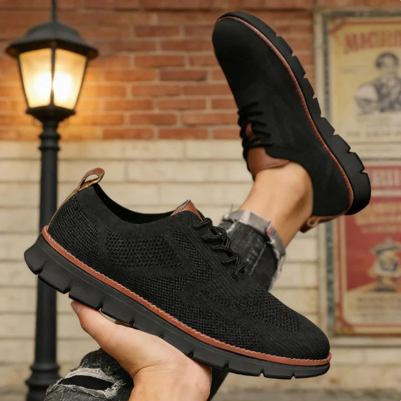 Herren-Sneaker atmungsaktiv leicht Mesh gepolsterte Sohle