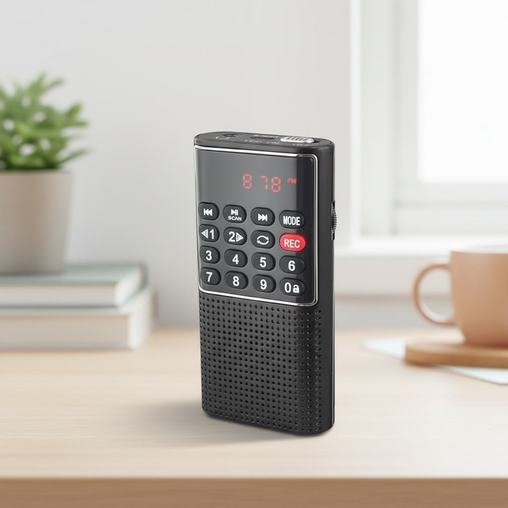Tragbares Radiogerät mit MP3-Player und Aufnahmefunktion