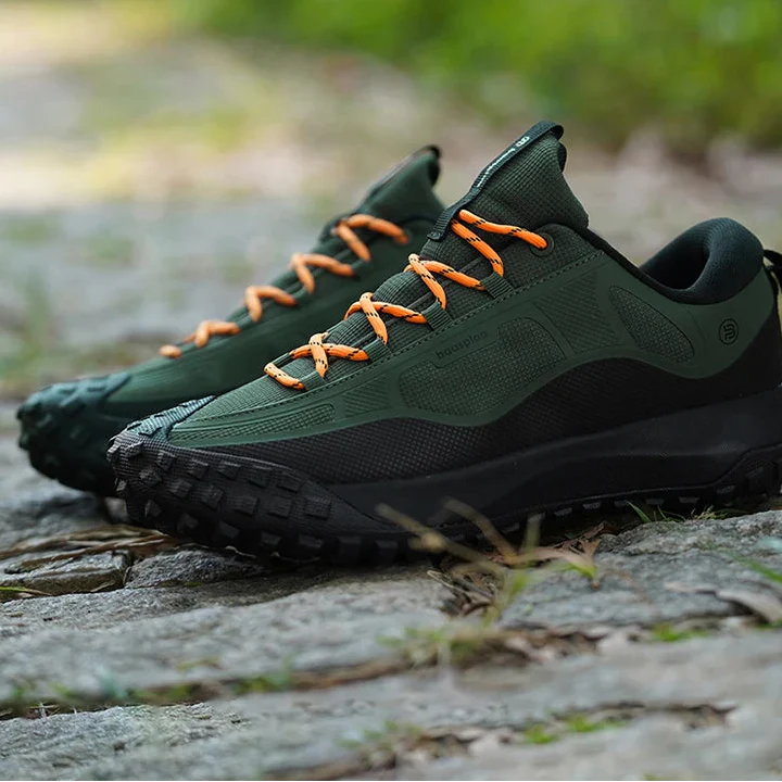 Herren-Wanderschuhe wasserdicht rutschfest Schnürer Low-Top
