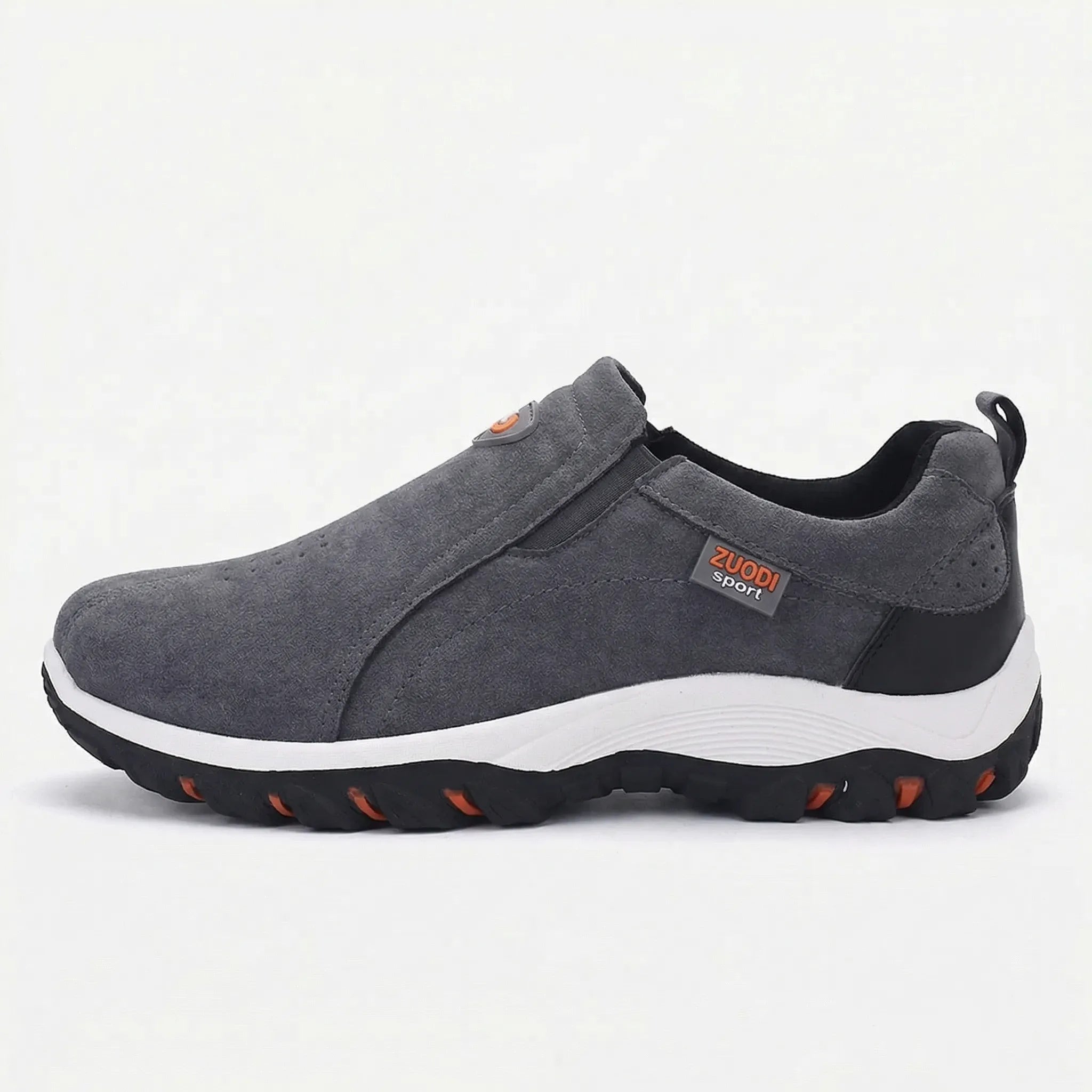 Herren Slip-On Wanderschuh atmungsaktiv gepolsterte flache Sohle