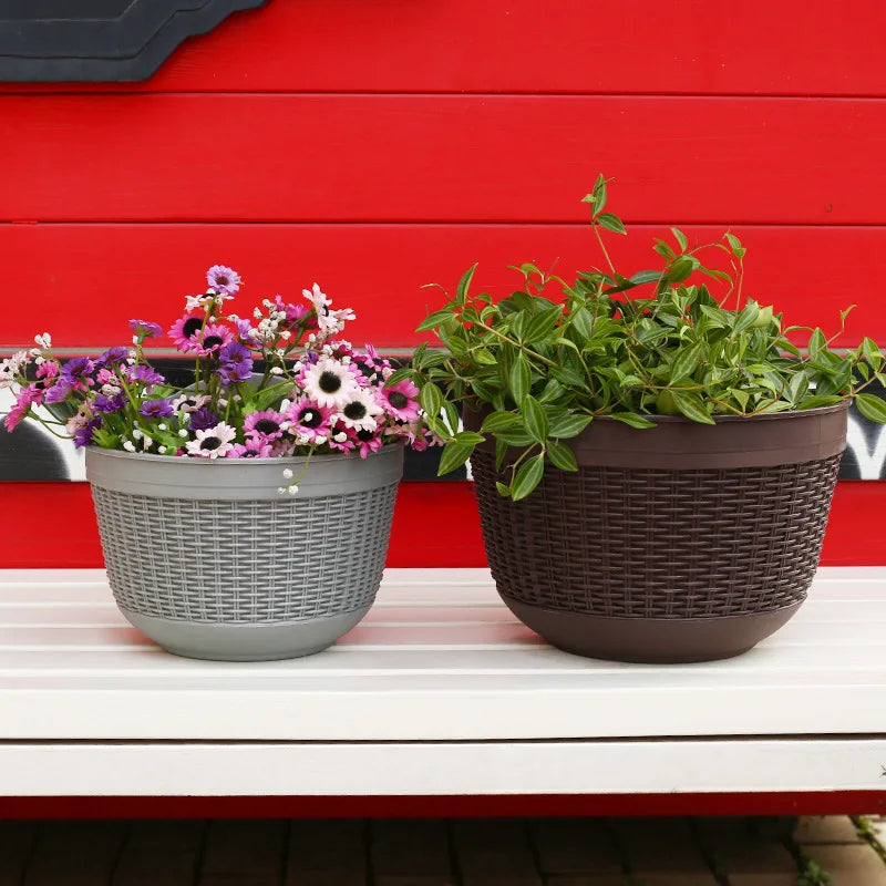Halbkreis-Wandhänger-Blumenkasten geflochtenes Design