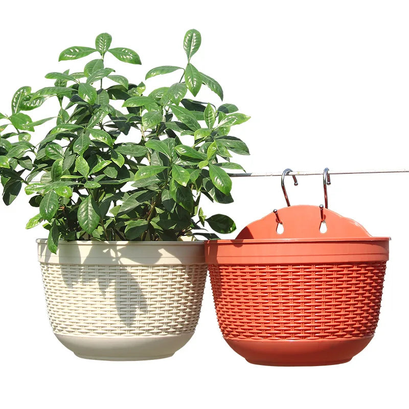 Halbkreis-Wandhänger-Blumenkasten geflochtenes Design