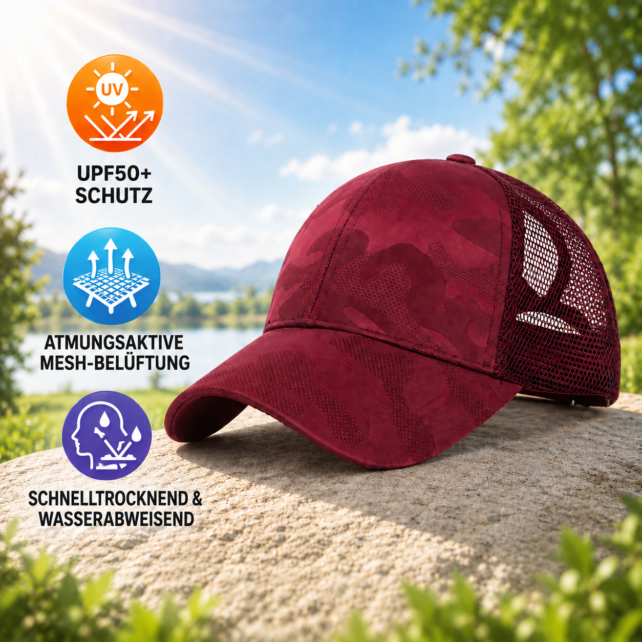 Nordspur | Tresvia Damen-Basecap mit Pferdeschwanz-Öffnung