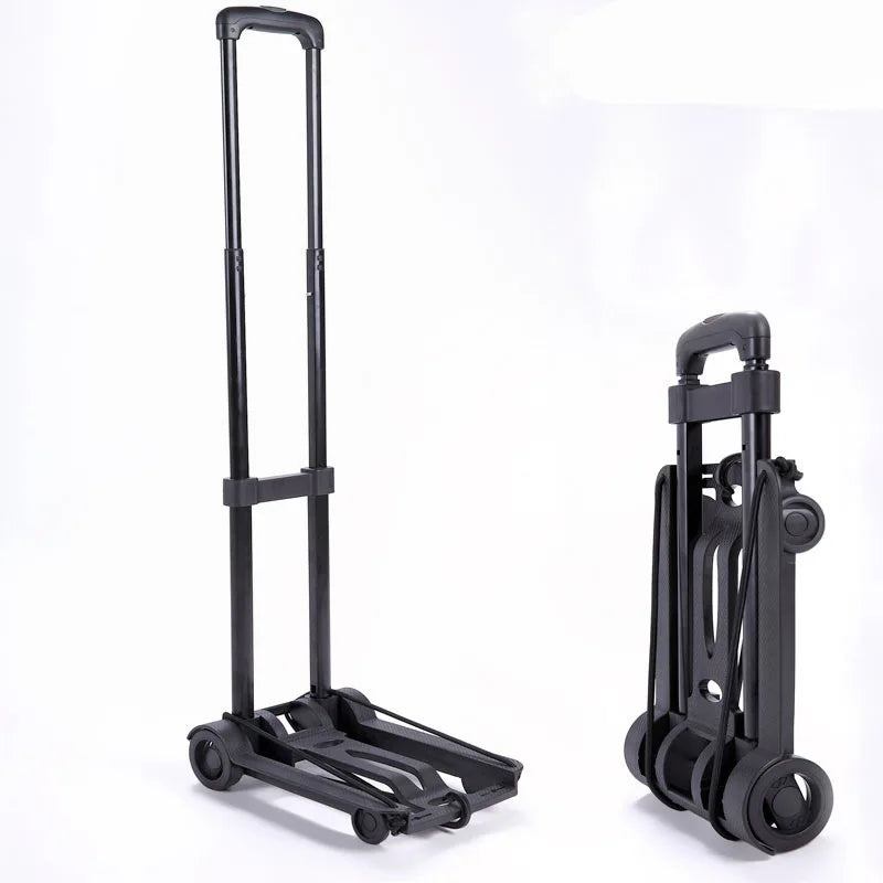 Klappbarer Handwagen mit Teleskopgriff 45 kg Tragfähigkeit