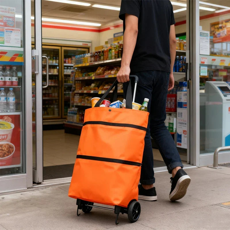 Einkaufswagen mit Rollen zusammenklappbar großes Fassungsvermögen