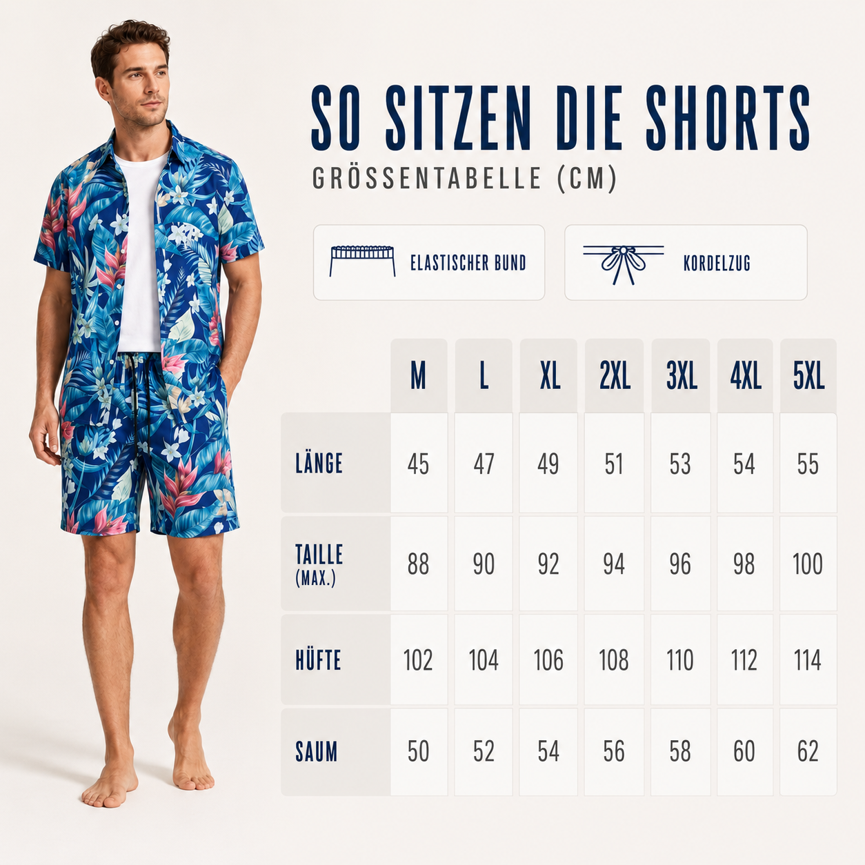 Nordspur | Tropivex Tropisches Print Hemd und Shorts Set