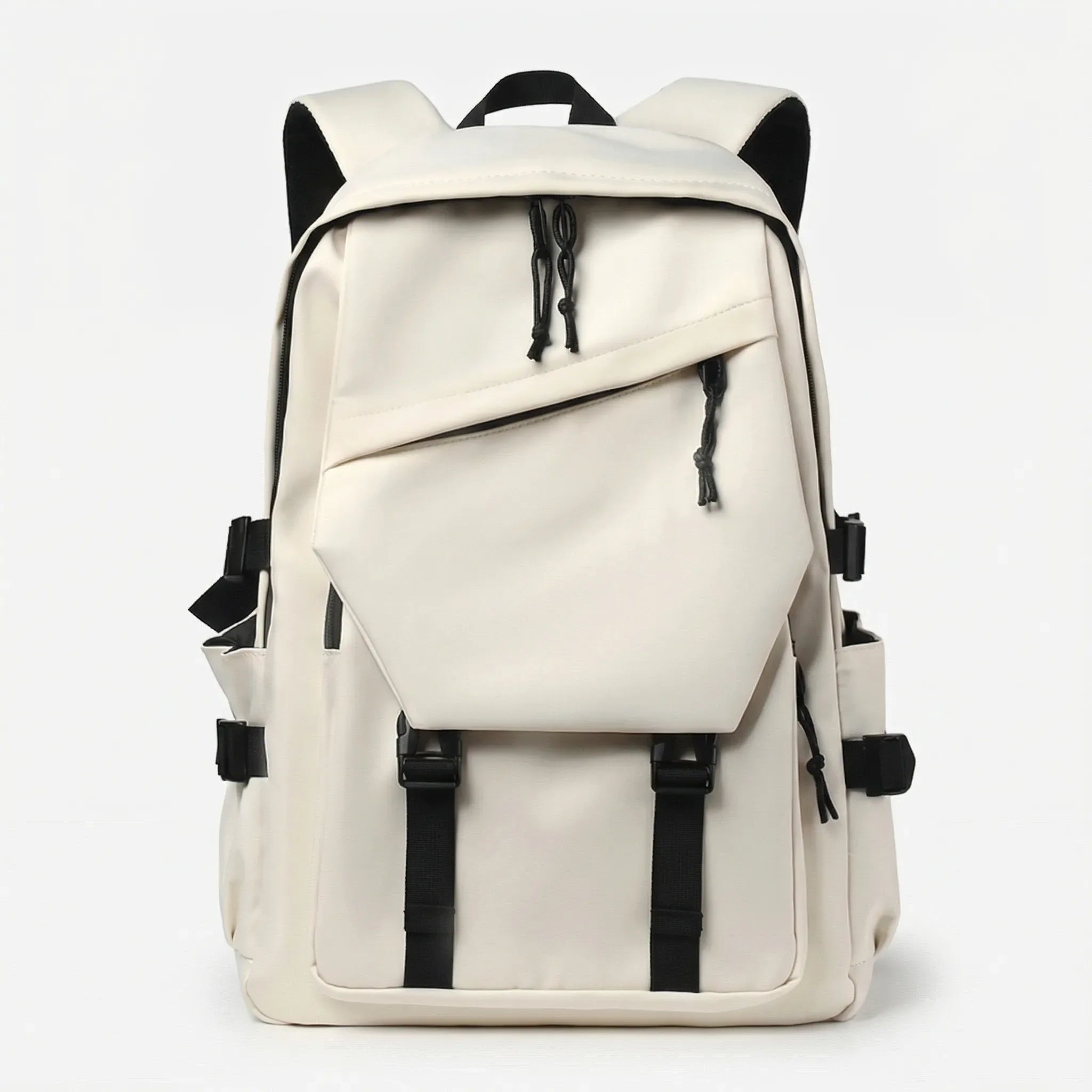 Großer Rucksack mit Laptopfach mehreren Taschen unifarbig