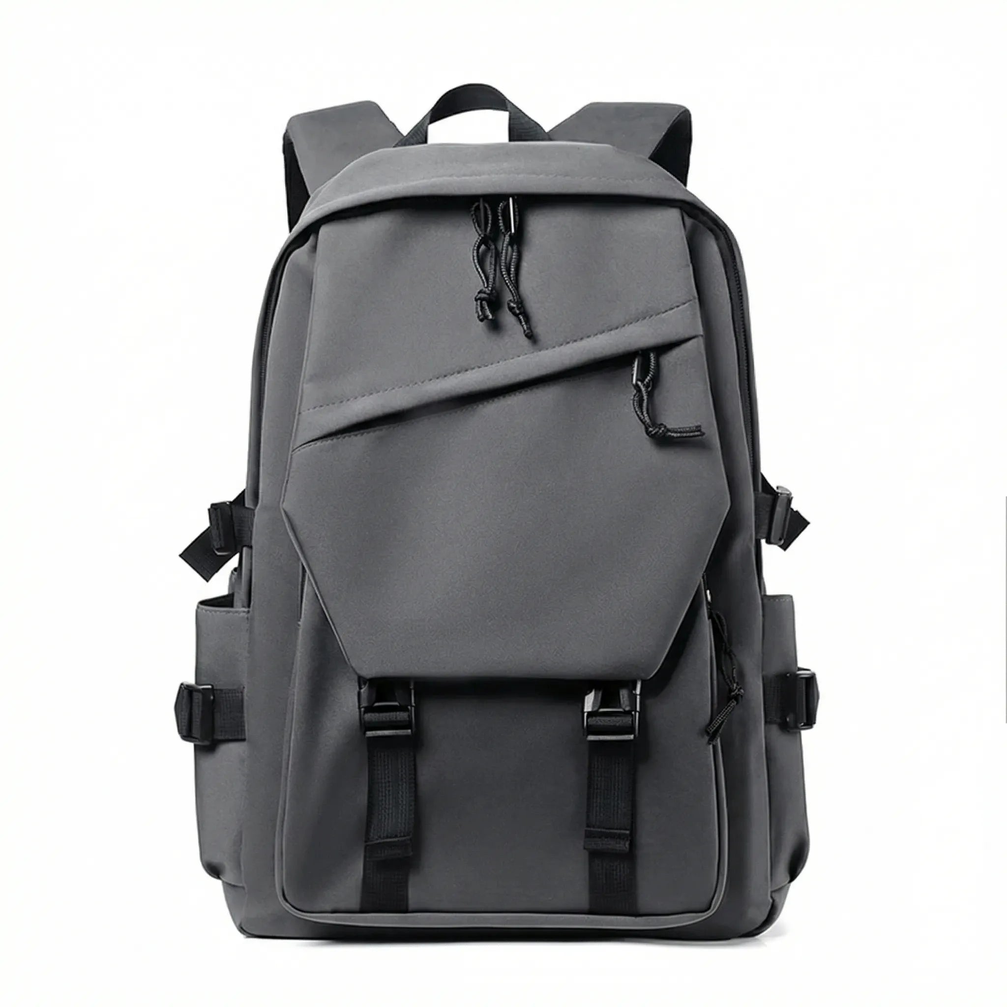 Großer Rucksack mit Laptopfach mehreren Taschen unifarbig