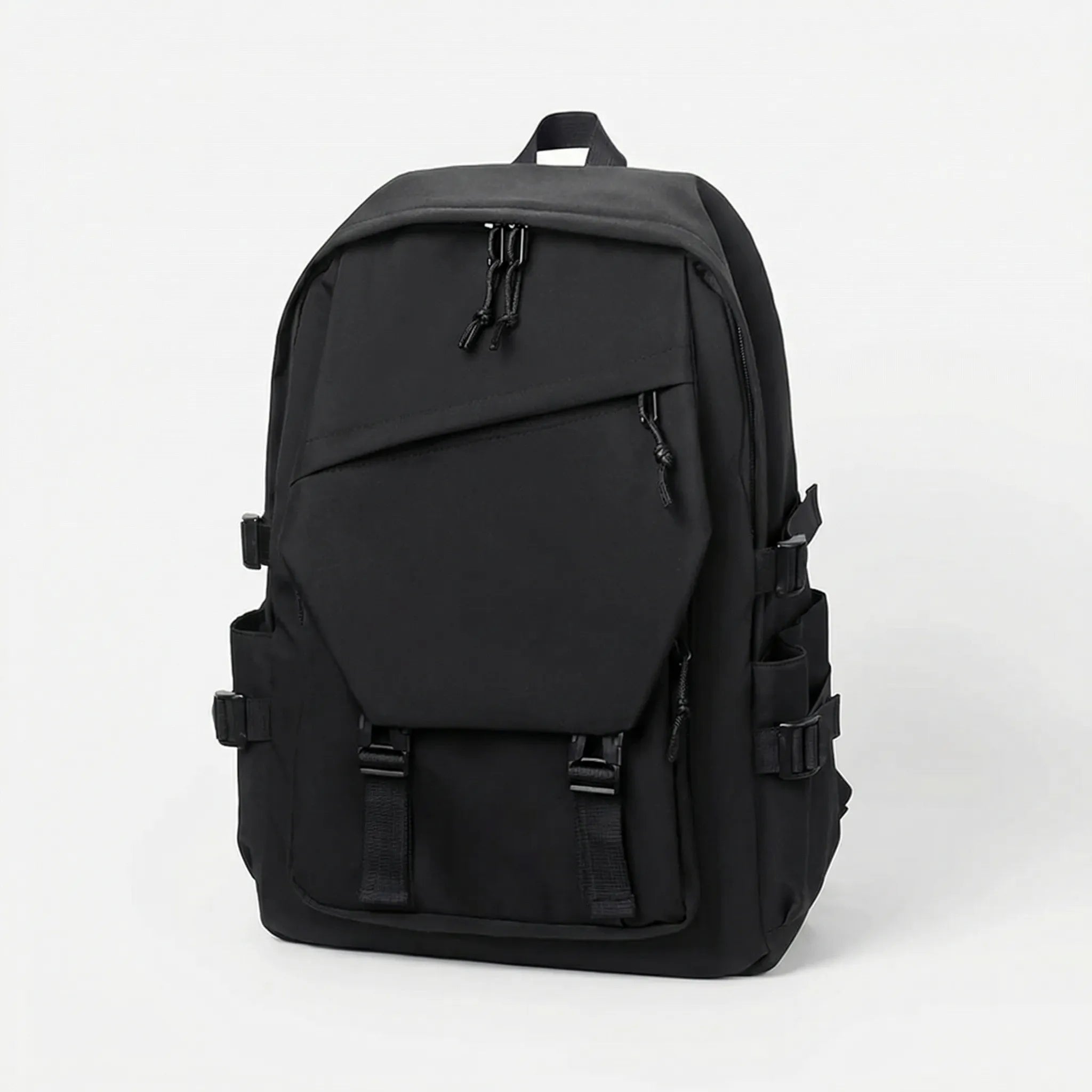 Großer Rucksack mit Laptopfach mehreren Taschen unifarbig