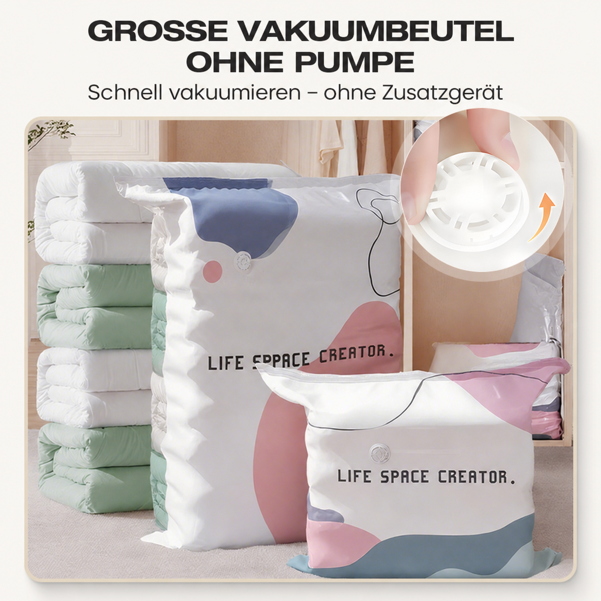Nordspur | Vakuumbeutel ohne Pumpe, große Größe