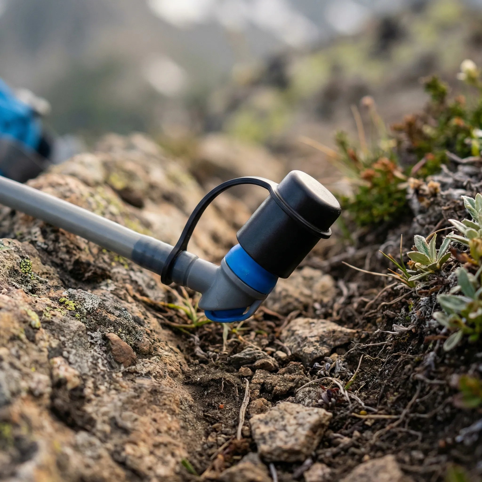 Hydrationrucksack-Schutzkappe mit Befestigungsschlaufe und Düsenschutz