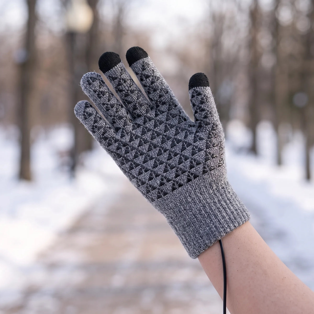 Nordspur | Varmivo Beheizbare Fingerlose Strickhandschuhe Mit Klappe