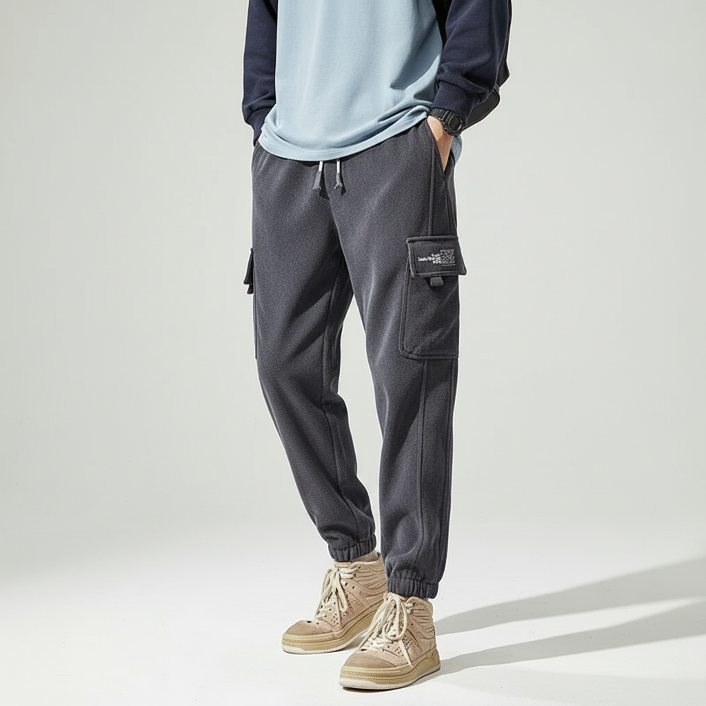 Cargo-Jogger elastischer Bund mittelschwer gerader Schnitt