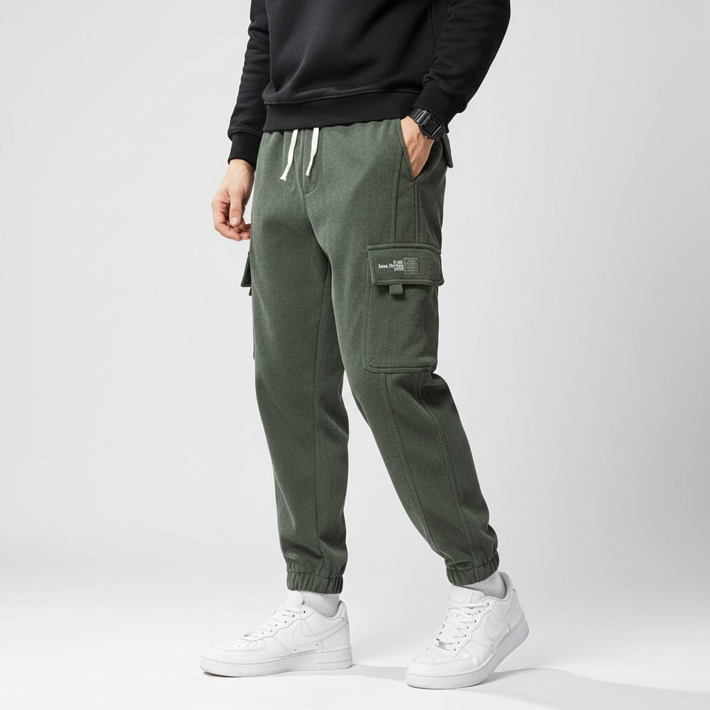 Cargo-Jogger elastischer Bund mittelschwer gerader Schnitt
