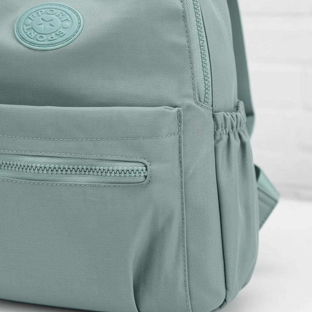 Kompakter Mini-Rucksack mit gepolsterten Schultergurten und Organisationstaschen