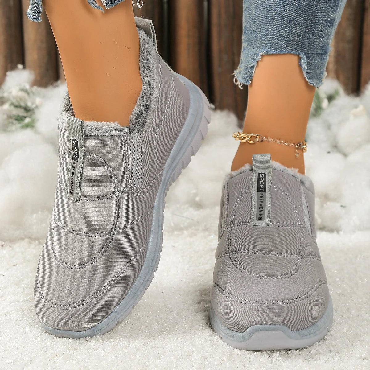 Nordspur | Velnara Gefütterte Slip-On Winterstiefel