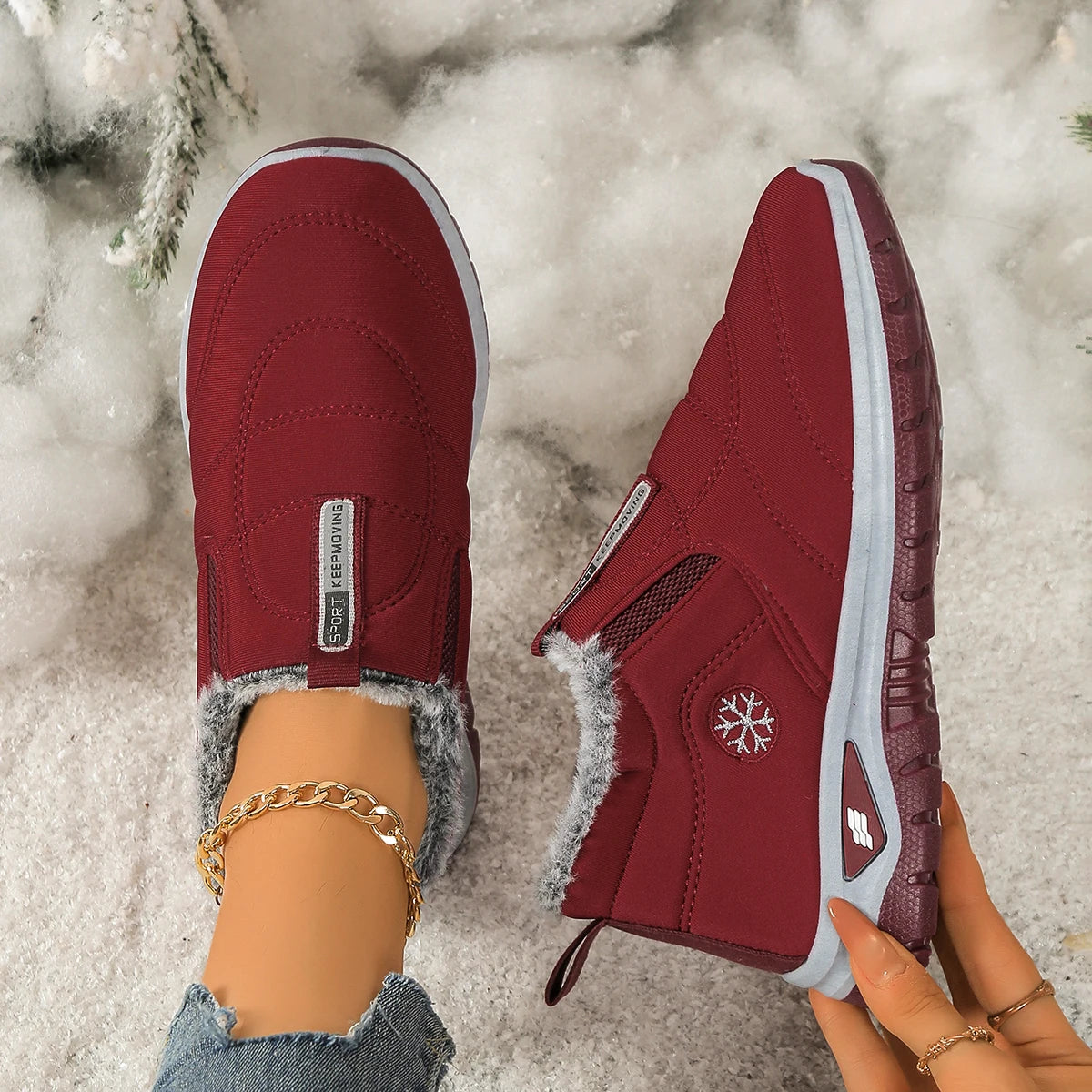 Nordspur | Velnara Gefütterte Slip-On Winterstiefel