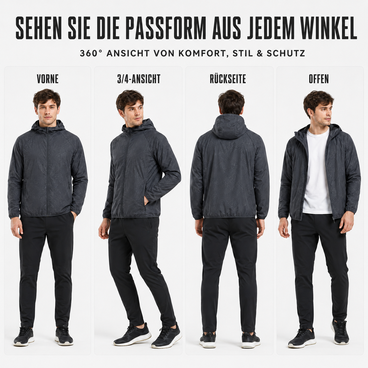 Nordspur | VeloGuarda Packbare Fahrradjacke mit Kapuze