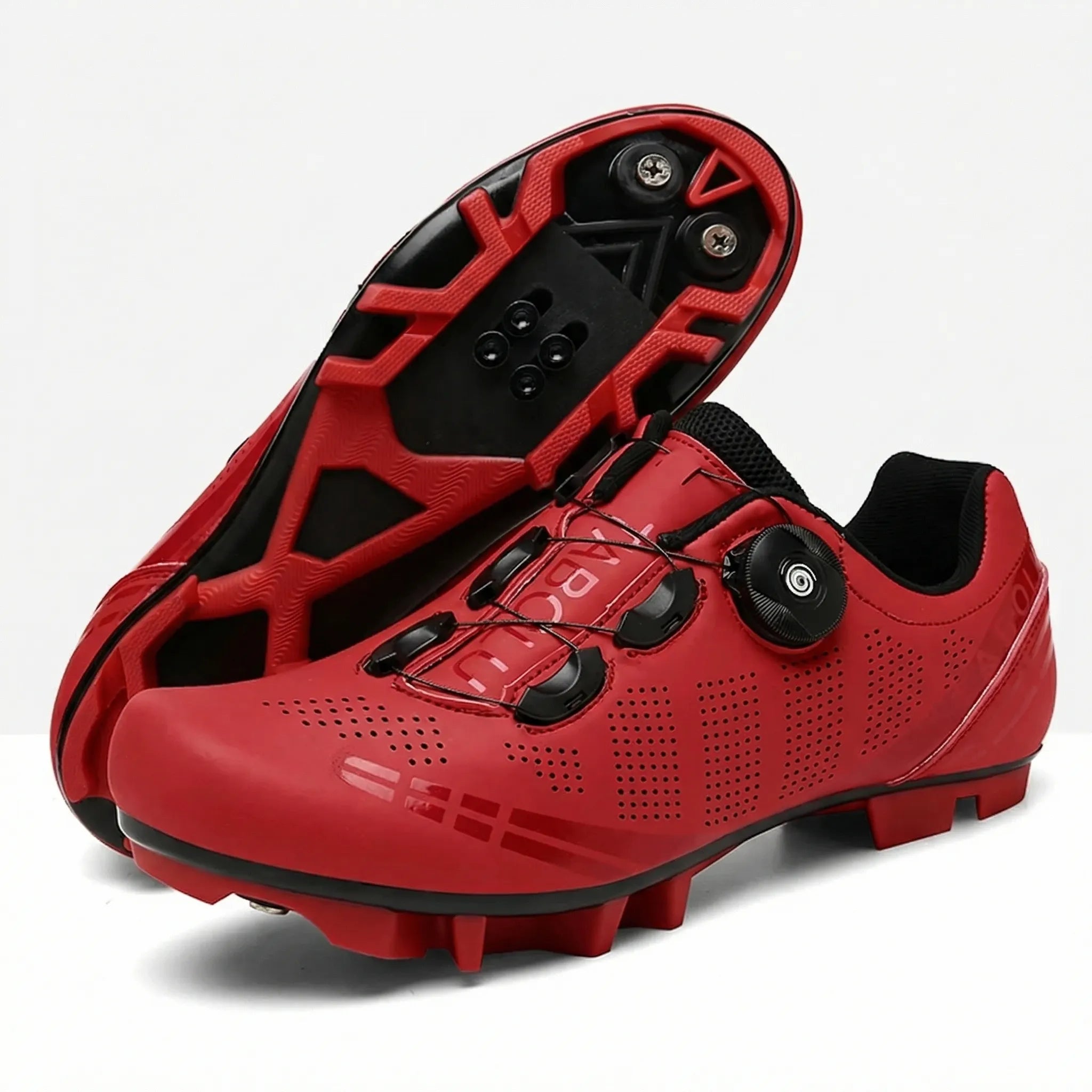 MTB-Rennradschuh mit Drehknopf-Verschluss und SPD-Cleat-Kompatibilität