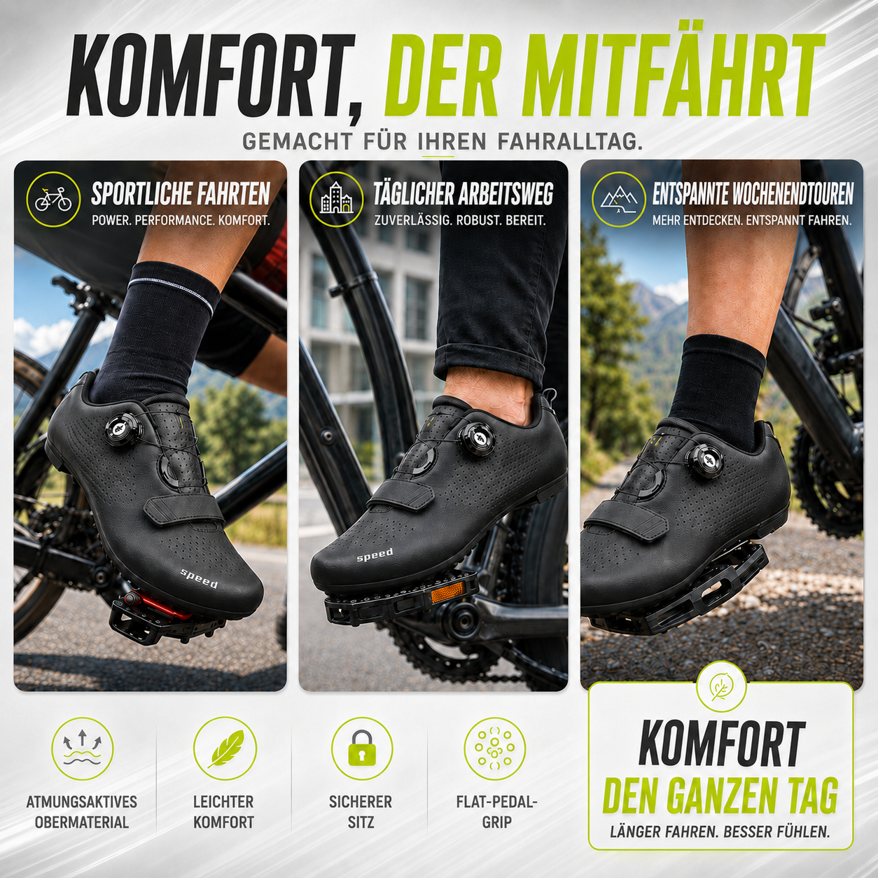 Nordspur | Velodrix Klickpedalfrei-Flatpedal-Radschuh
