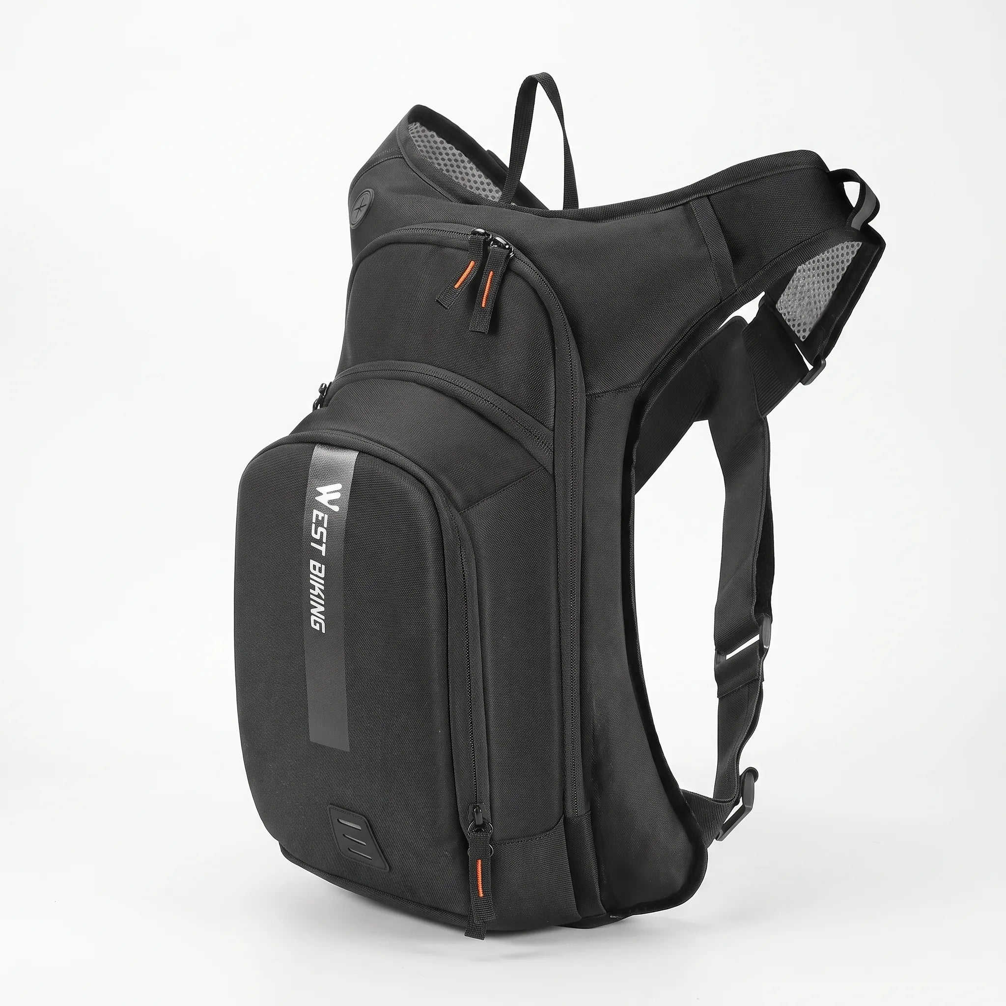 Crossträgersystem Rucksack mit Trinkschlauchführung und belüfteter Rückenpolsterung