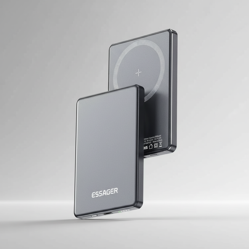 Dünne Metallmagnetische Powerbank mit 20W Schnellladung und tragbarem Design