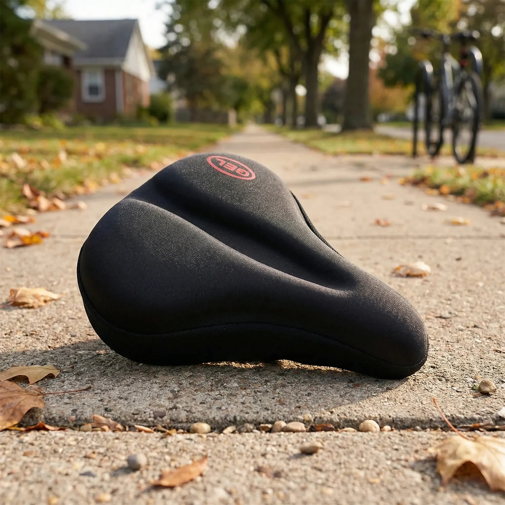 Gepolsterter Sattelüberzug mit rutschfester Unterseite für Fahrradkomfort