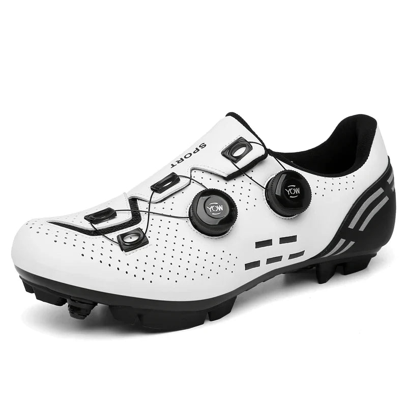 Doppelzweck Rennradschuh SPD-MTB mit Drehverschluss perforiert