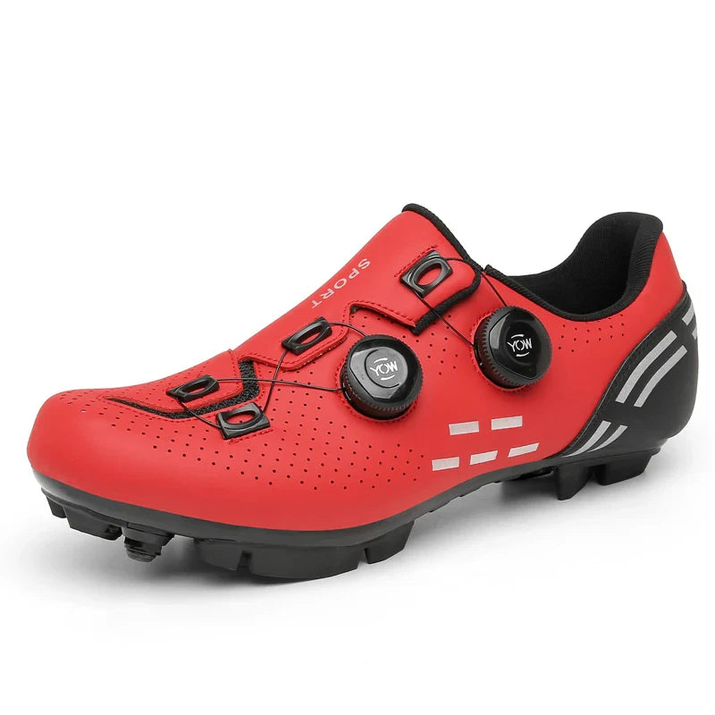 Doppelzweck Rennradschuh SPD-MTB mit Drehverschluss perforiert