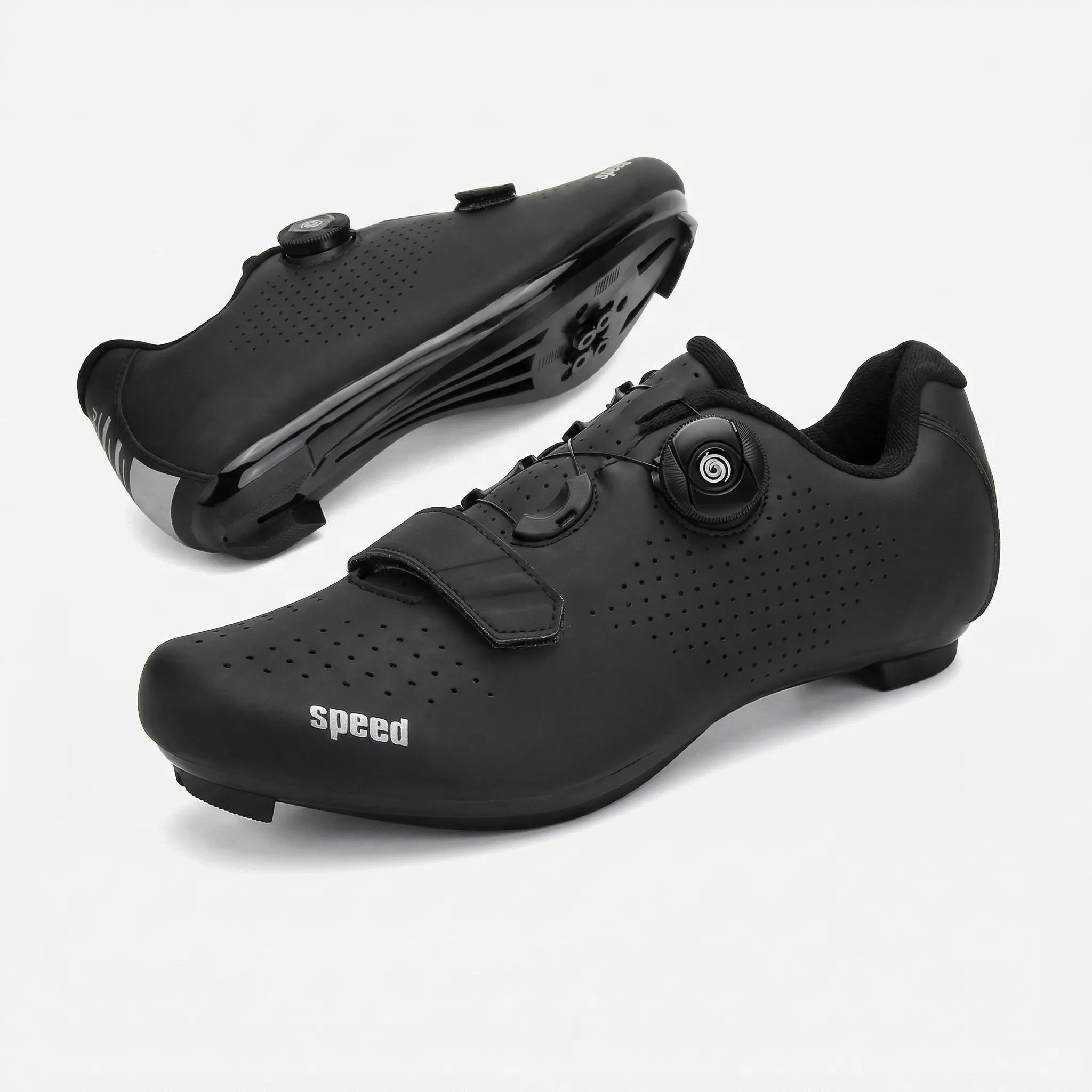 Doppelzweck Rennradschuh SPD-MTB mit Drehverschluss perforiert