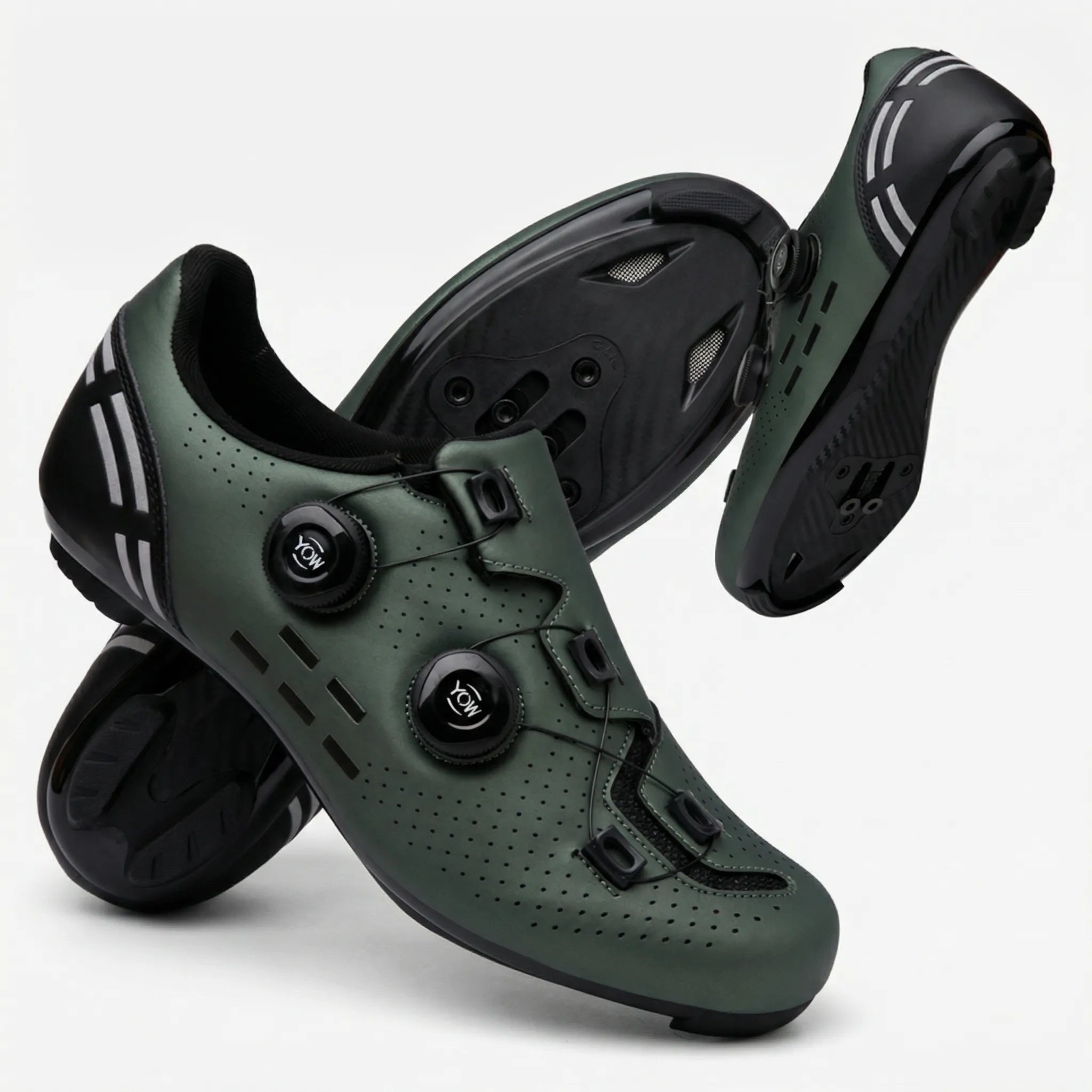 Doppelzweck Rennradschuh SPD-MTB mit Drehverschluss perforiert