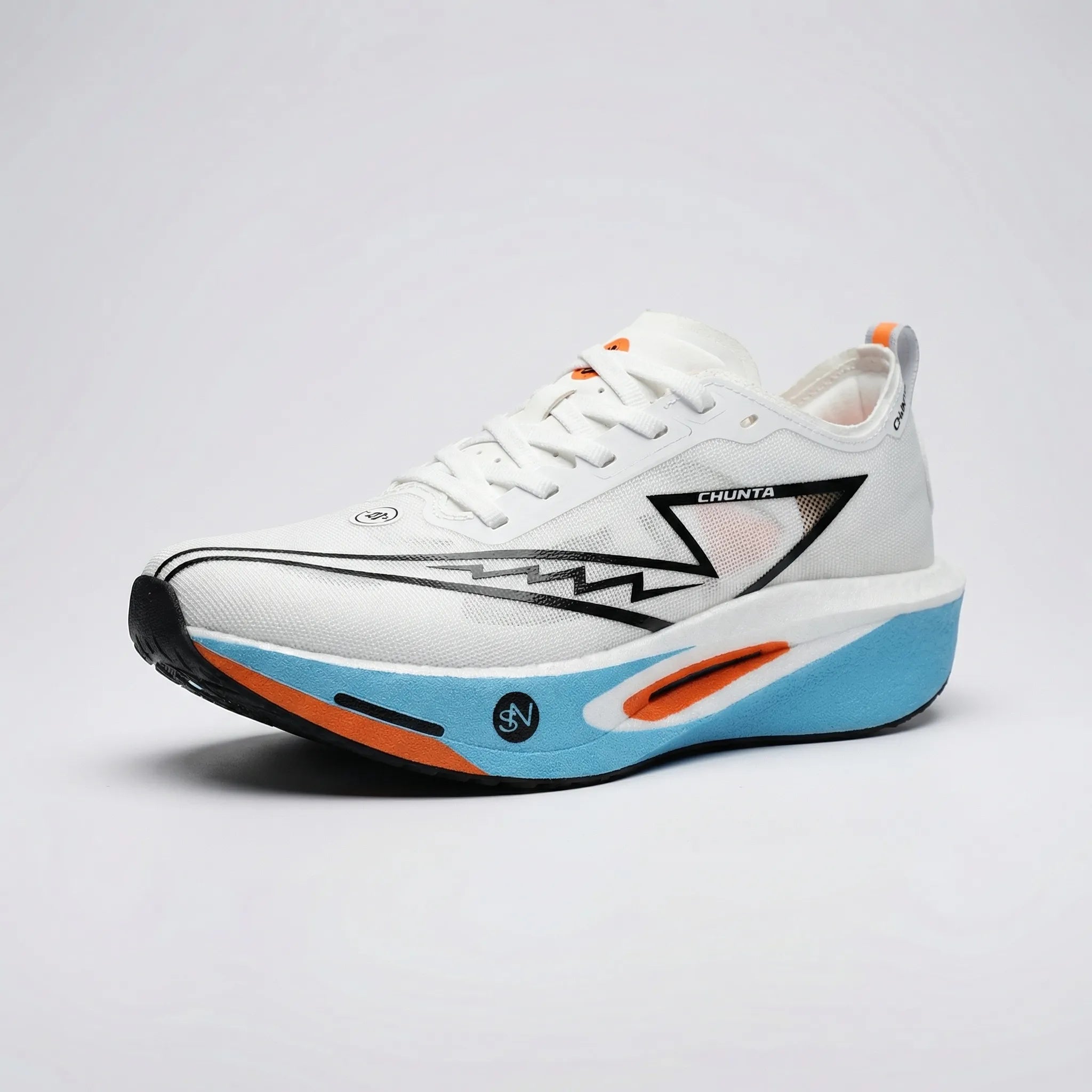 Marathonlaufschuh mit Karbonplatte atmungsaktiv leicht