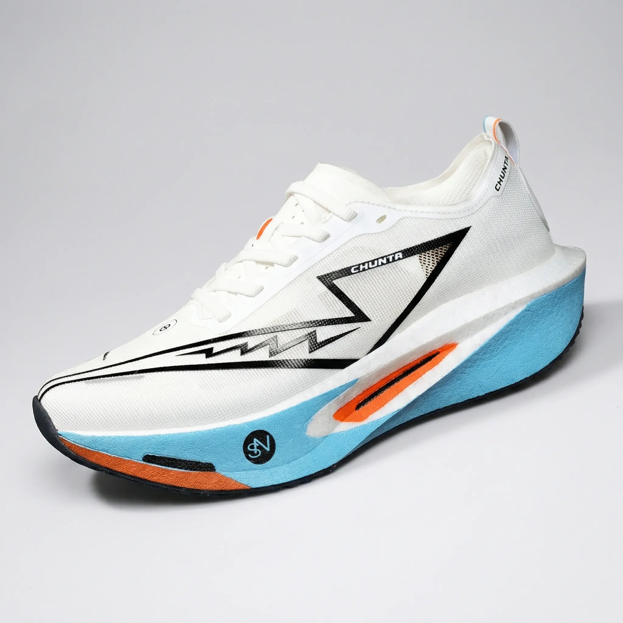 Marathonlaufschuh mit Karbonplatte atmungsaktiv leicht