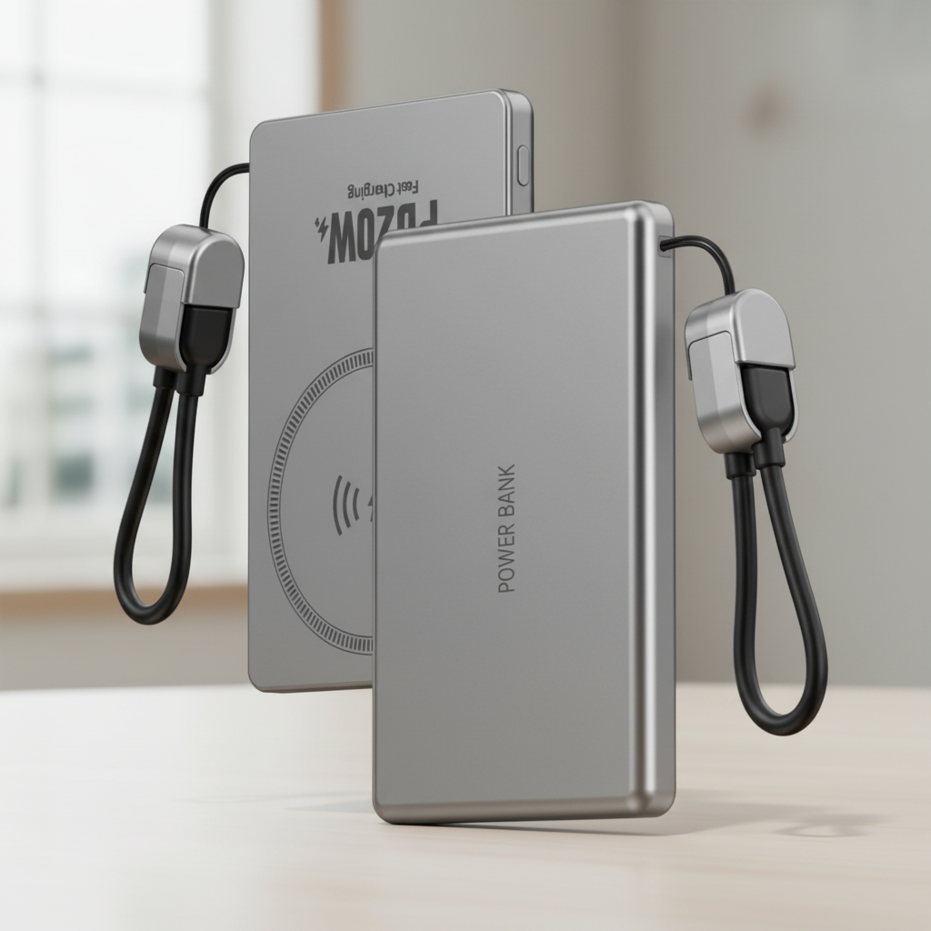 Ultraflache magnetische Powerbank mit schnellladefunktion