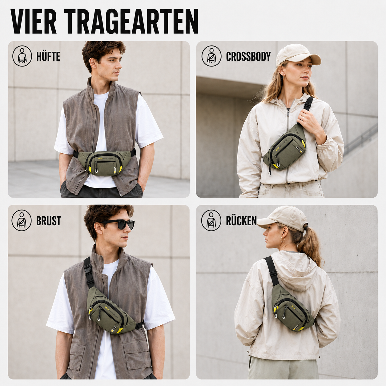 Nordspur | VeltroPack Schlanke Nylon-Gürteltasche