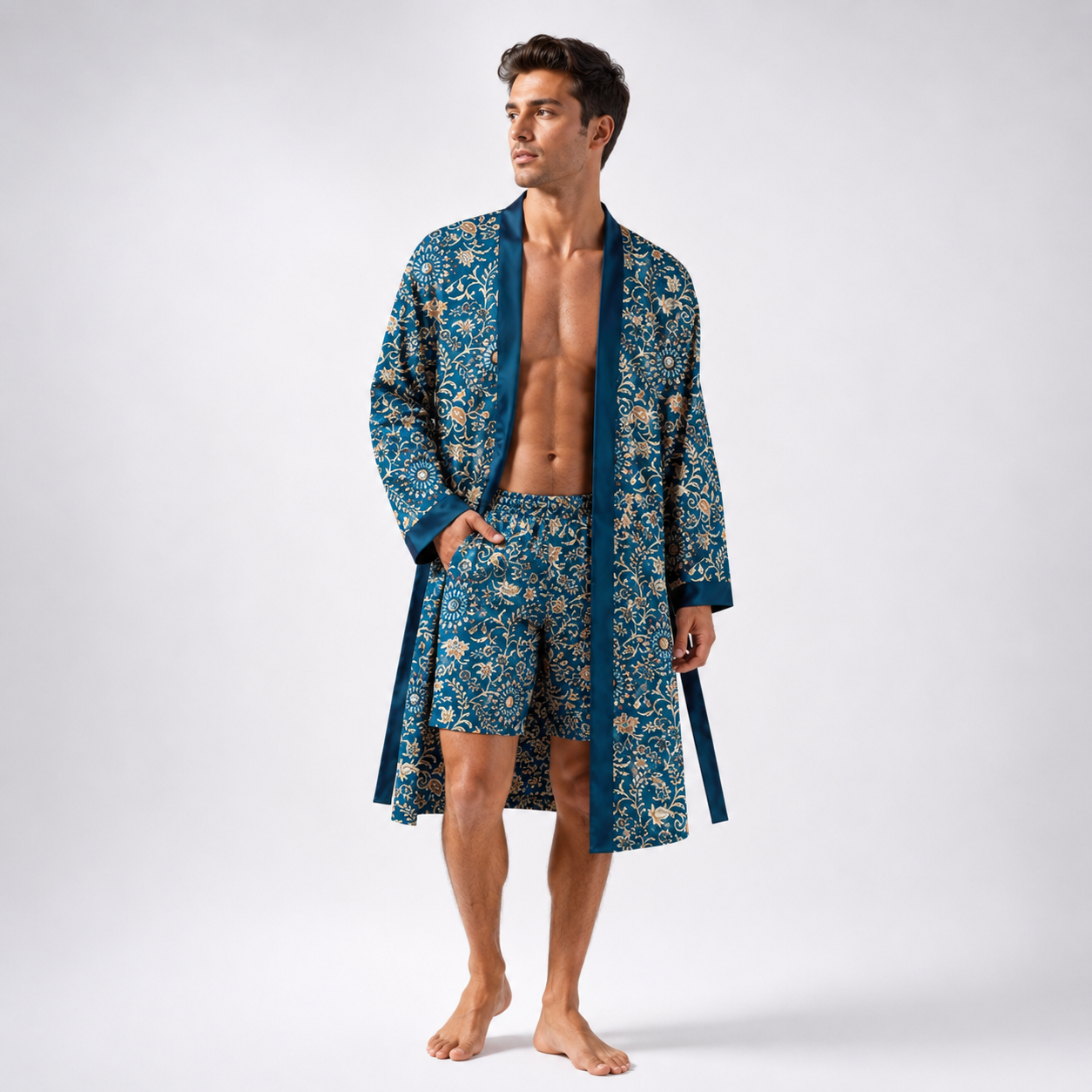 Nordspur | Velvoro Langer Kimono-Stil Bademantel-Set