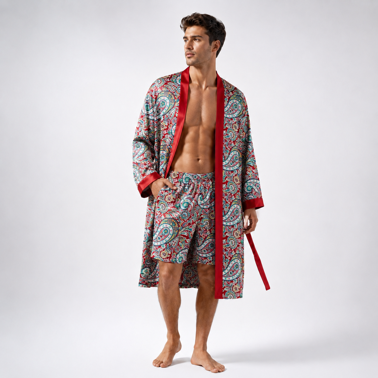 Nordspur | Velvoro Langer Kimono-Stil Bademantel-Set