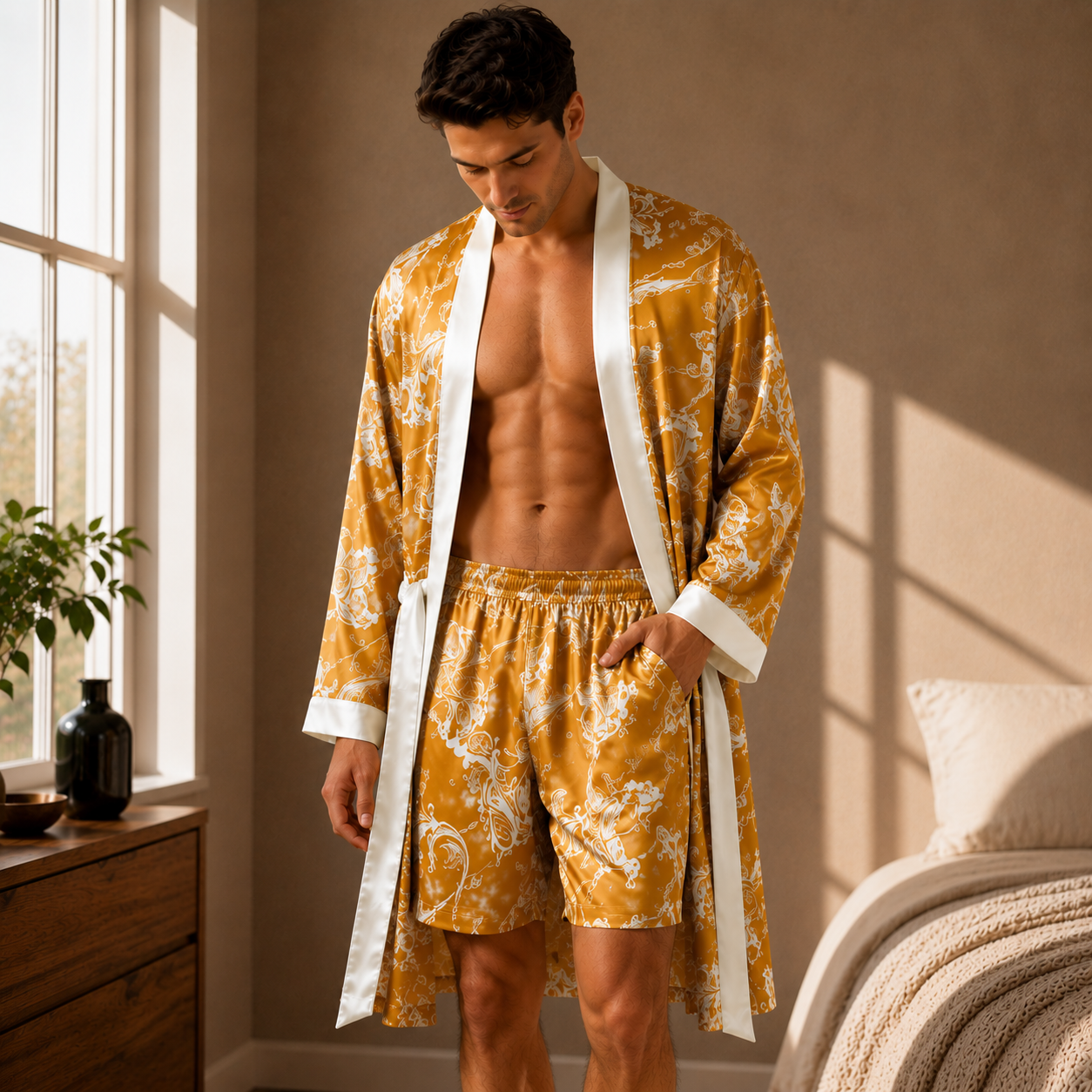 Nordspur | Velvoro Langer Kimono-Stil Bademantel-Set