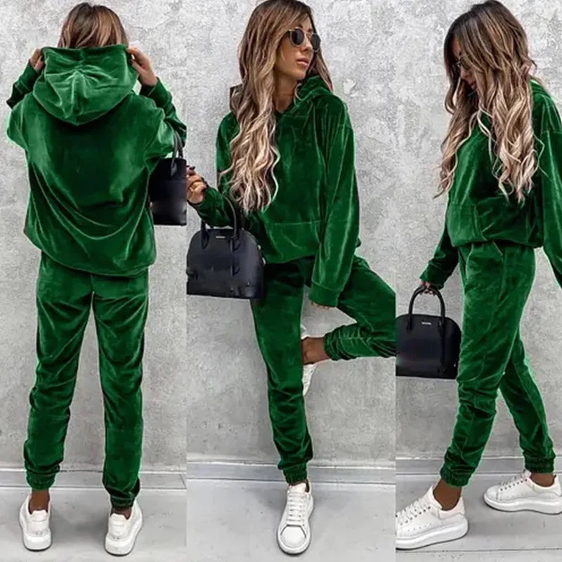 Kapuzen-Trainingsanzug 2-teilig mit übergroßem Hoodie und Slim-Fit-Jogginghosen
