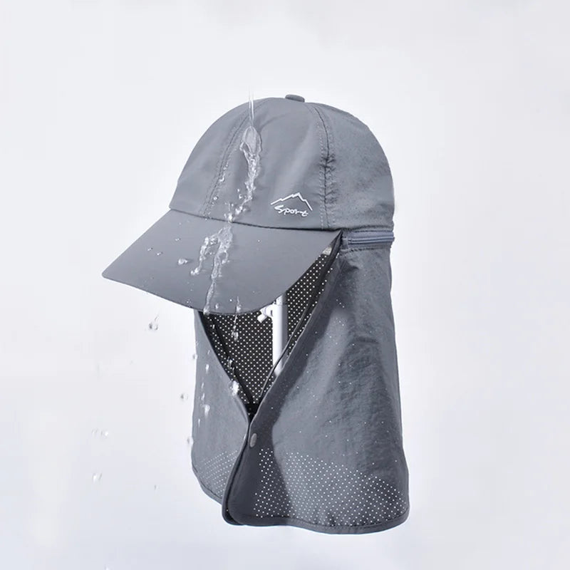 Leichte Outdoor-Kappe mit abnehmbarer Nackenklappe für Wandern