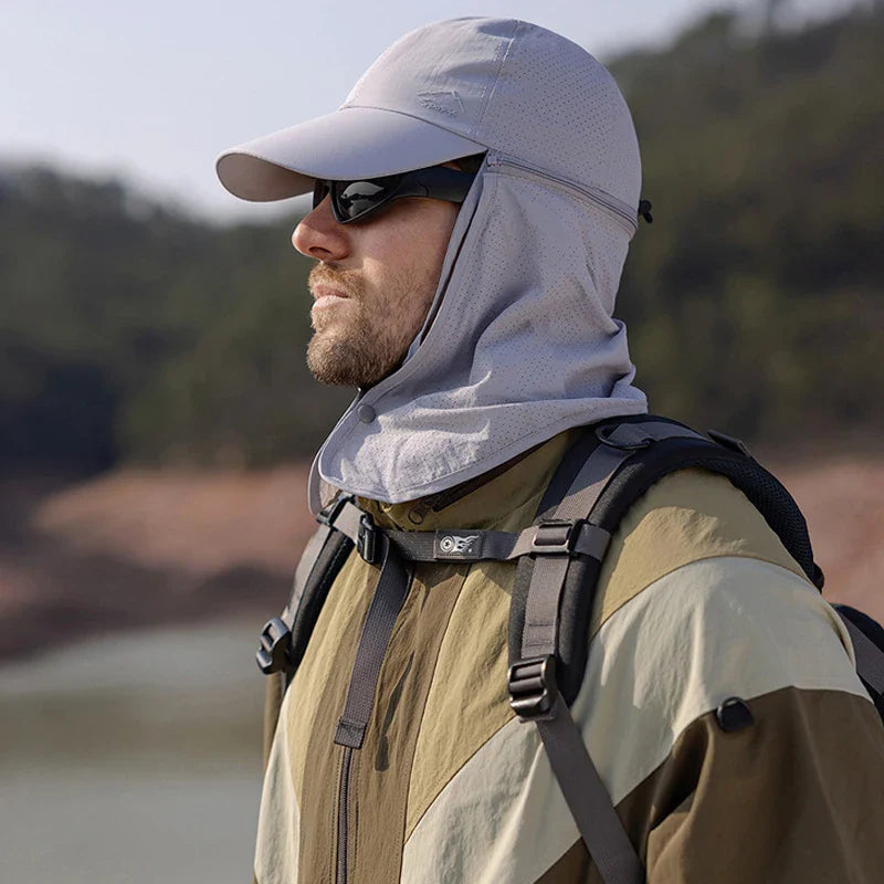 Leichte Outdoor-Kappe mit abnehmbarer Nackenklappe für Wandern