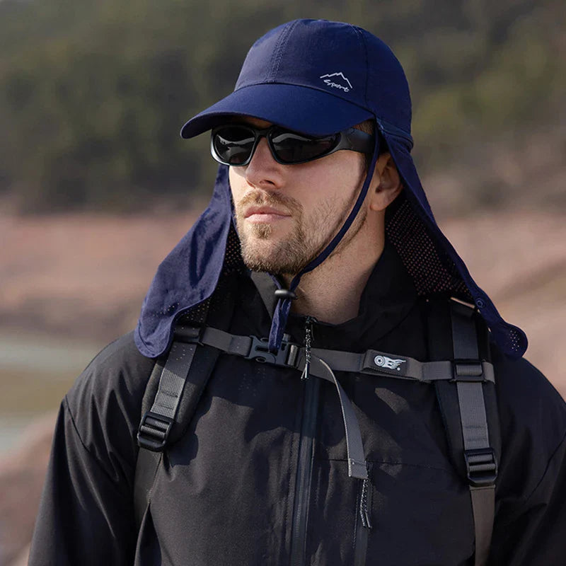 Leichte Outdoor-Kappe mit abnehmbarer Nackenklappe für Wandern