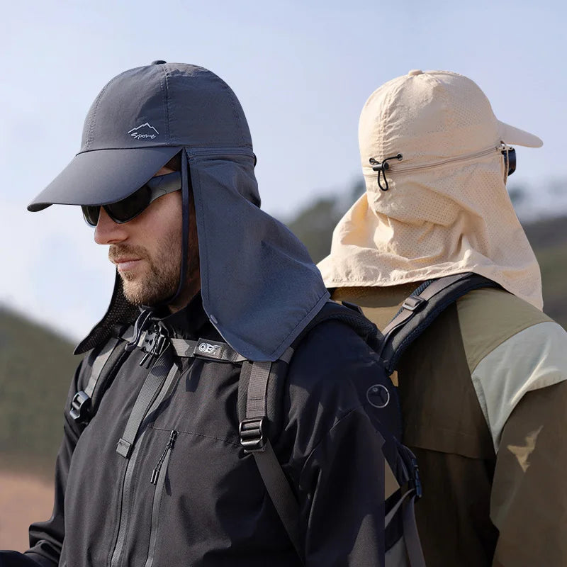 Leichte Outdoor-Kappe mit abnehmbarer Nackenklappe für Wandern