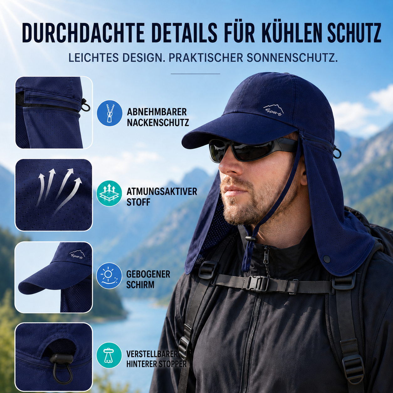 Nordspur | Venshield Kappe mit Nackenklappen