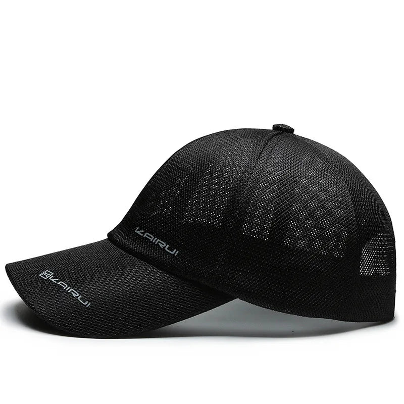 Atmungsaktive Mesh Snapback Cap mit gebogenem Schirm