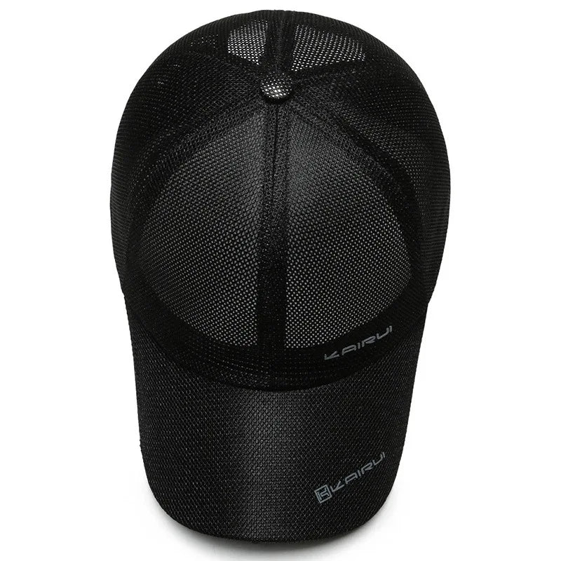 Atmungsaktive Mesh Snapback Cap mit gebogenem Schirm