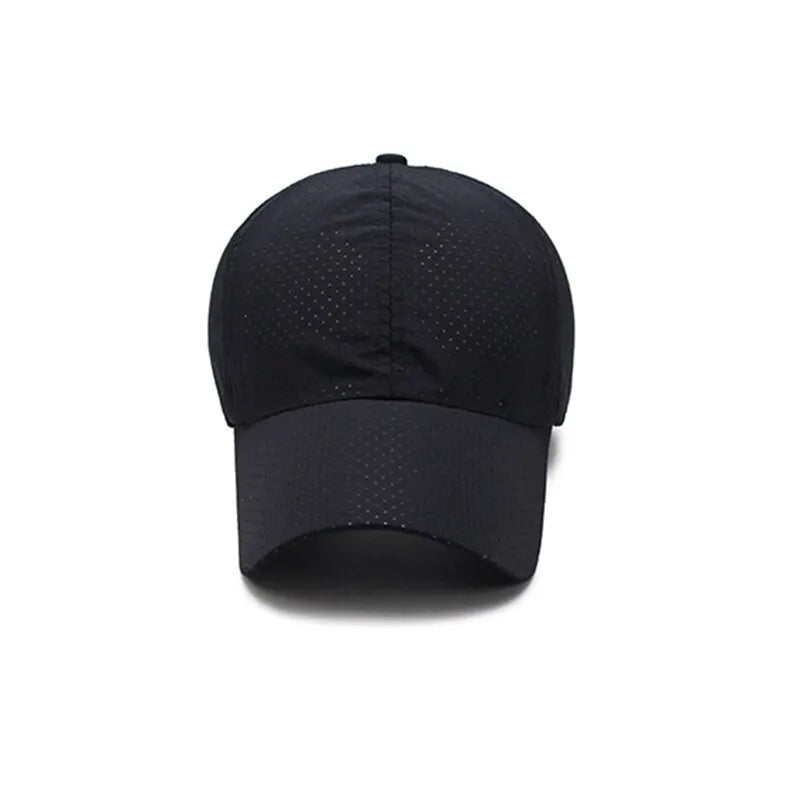 Atmungsaktive perforierte Baseballkappe mit Schirm für Damen und Herren