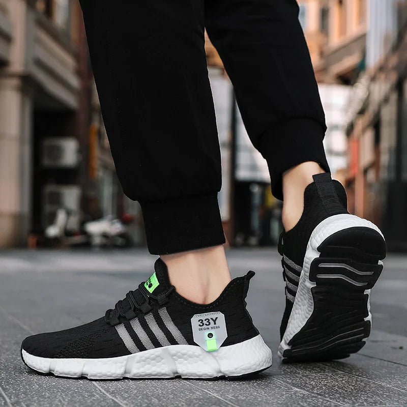 Herren Mesh Sneaker atmungsaktiv leicht knöchelhoher Schaft