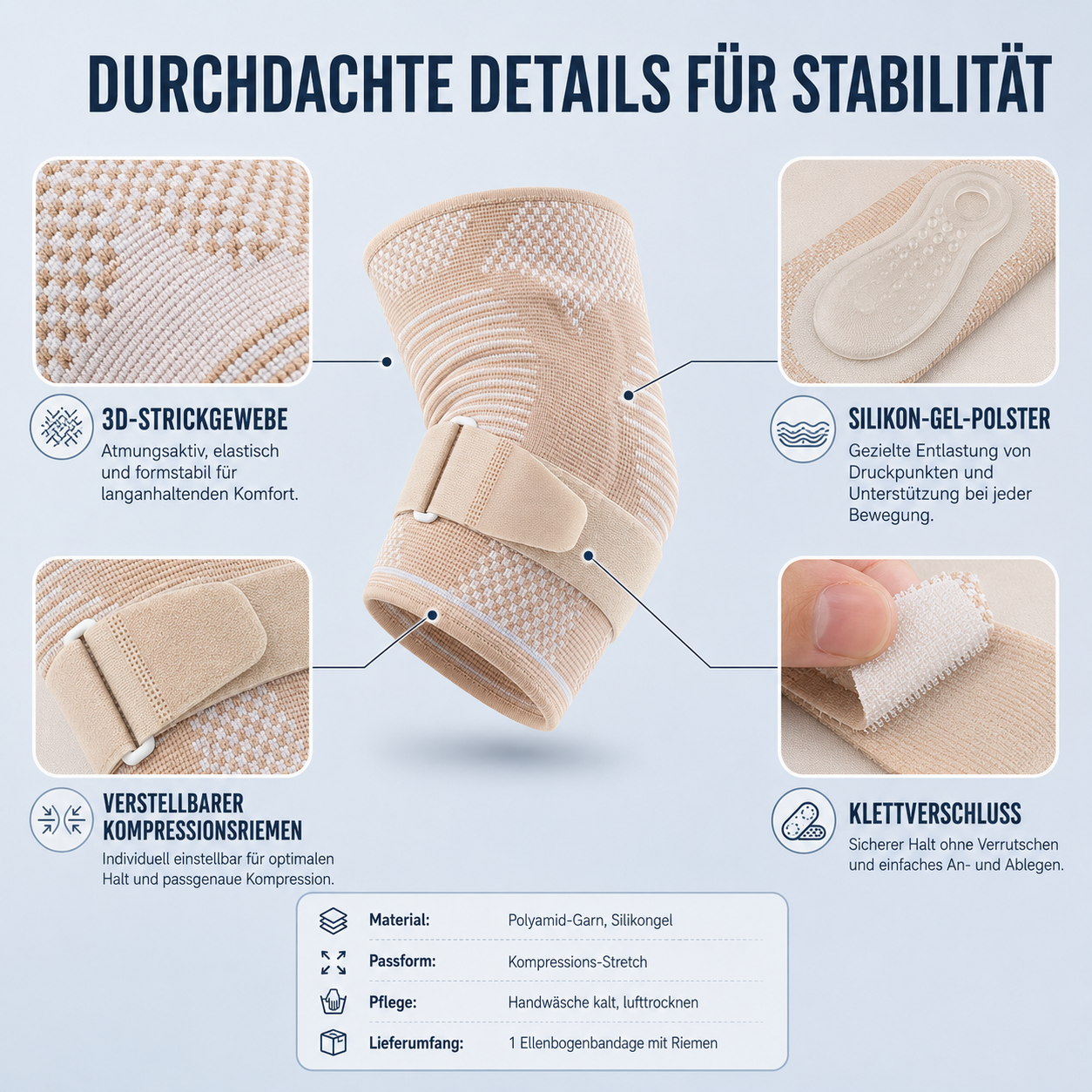 Nordspur | Ventrox Verstellbare Kompressions-Ellbogenbandage