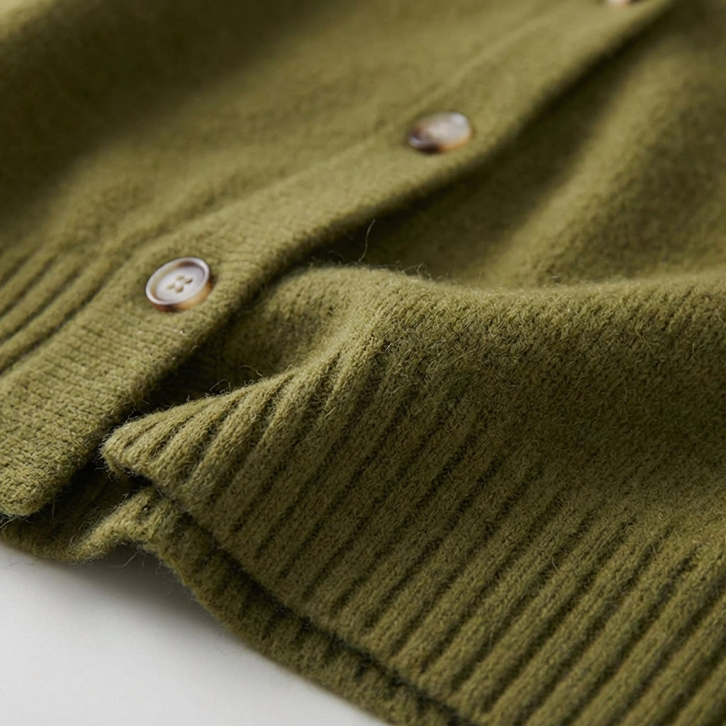 Nordspur | Vespara Asymmetric Button V Neck Cardigan